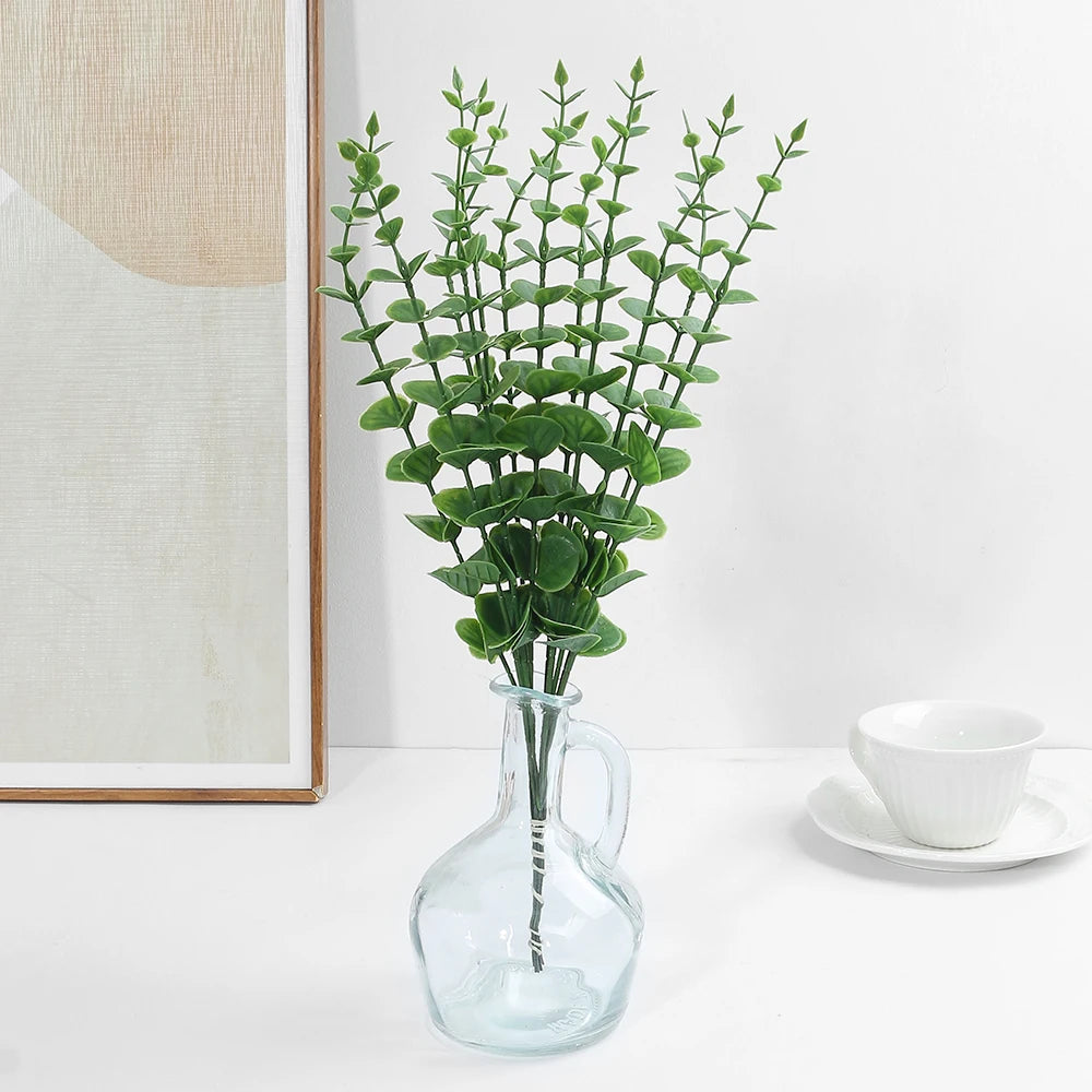 5/10pcs Eucalyptus Stems Artificial Eucalyptus Leaves for Home Room Flowers Bouquet Wedding Decoration Christmas Decortion