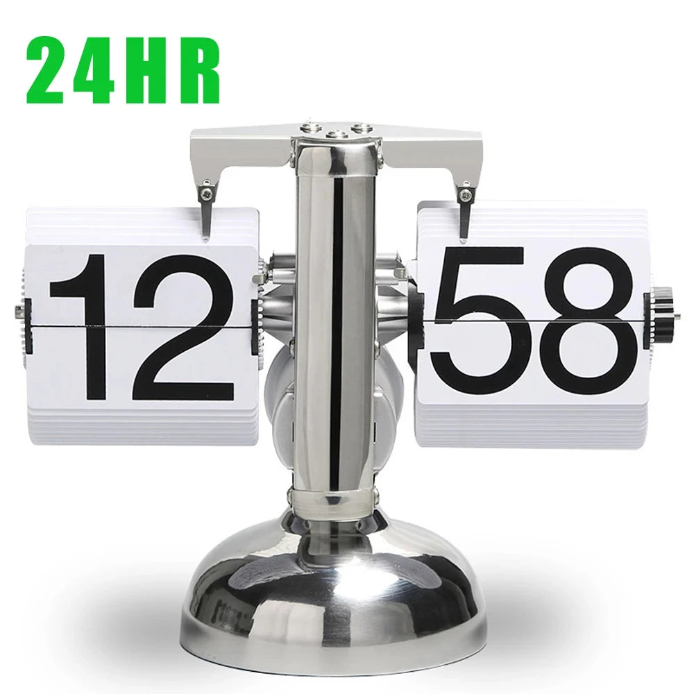 A Flipping Clock with Page Turning Automatically for Modern Home Decoration Full of Sense of Technology Retro Table Clock