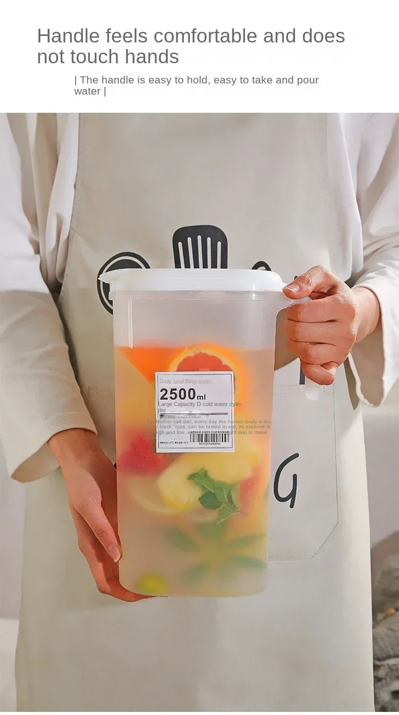 Large Capacity Cold Water Pitcher Cold Kettle Iced Beverage Dispenser Refrigerator  Cold Juice Lemonade Drinks Storage Tank