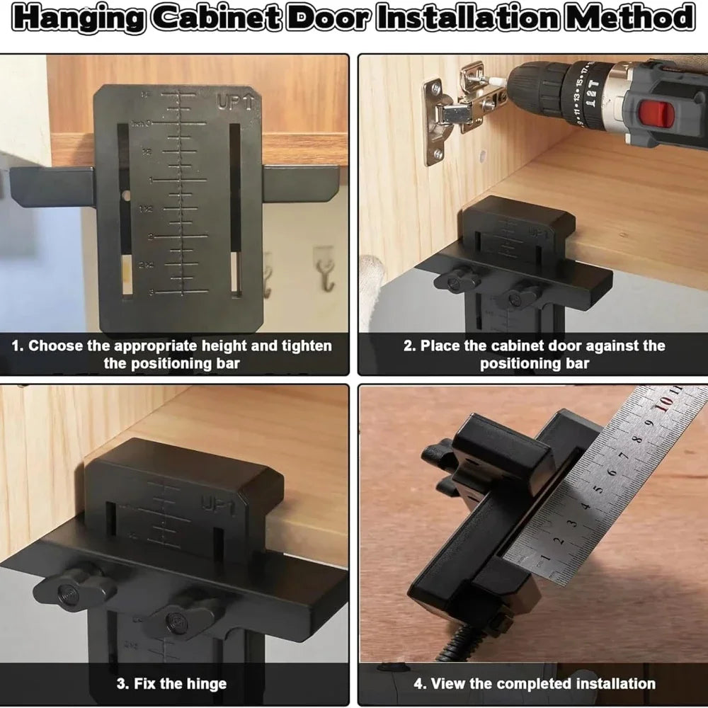1-4Pcs Cabinet Door Mounting Jig Cabinets Frame Clamp Multi Functional Woodworking Cabinet Door Installation Locator Tools