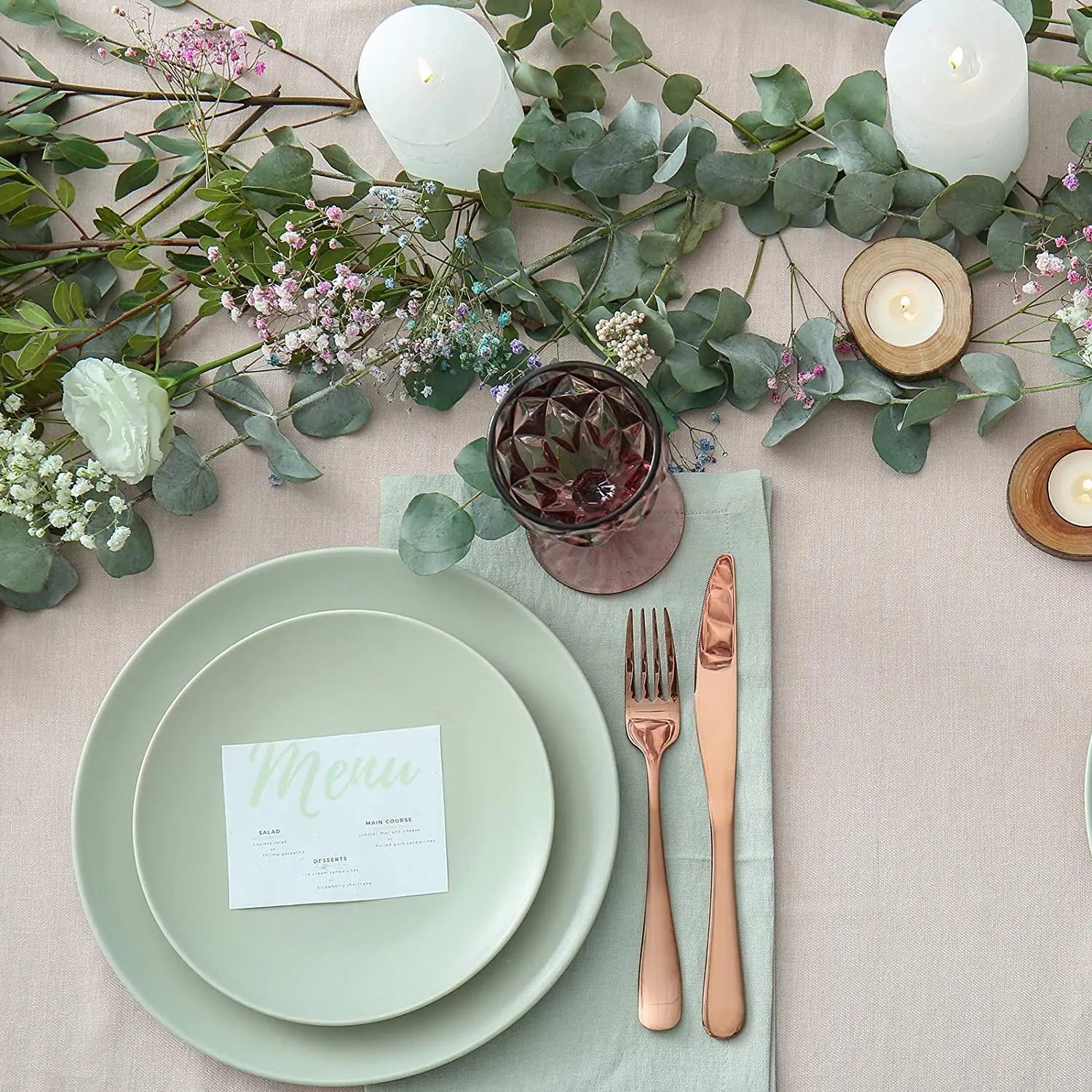 2M Artificial Eucalyptus Garland Greenery Leaves Vines Plants for Wedding Home Party Arch Garden Decoration European Home Decor