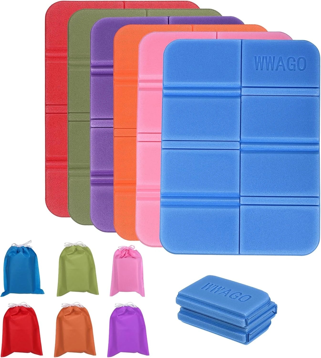 Foam XPE Folding Cushion Beach Camping Portable Moisture Proof Mats Outdoor Portable Waterproof Small Picnic Pad 6 Colors