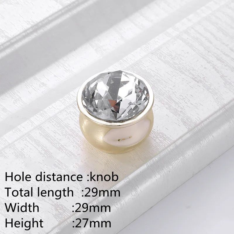 KK&FING Luxury Crystal Handles Drawer Knobs Zinc Alloy Kitchen Cabinet Handles Wardrobe Door Pulls Furniture Handle Hardware