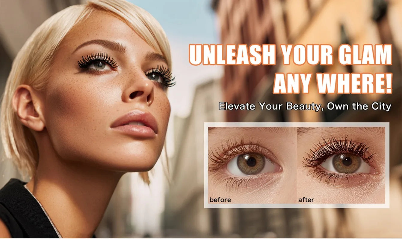 Dual-Ended Mascara - Black&Brown 2-in-1 Dual-Color Mascara Volumizing Curling Waterproof Long-Lasting Lash Cosmetic All-Day Wear