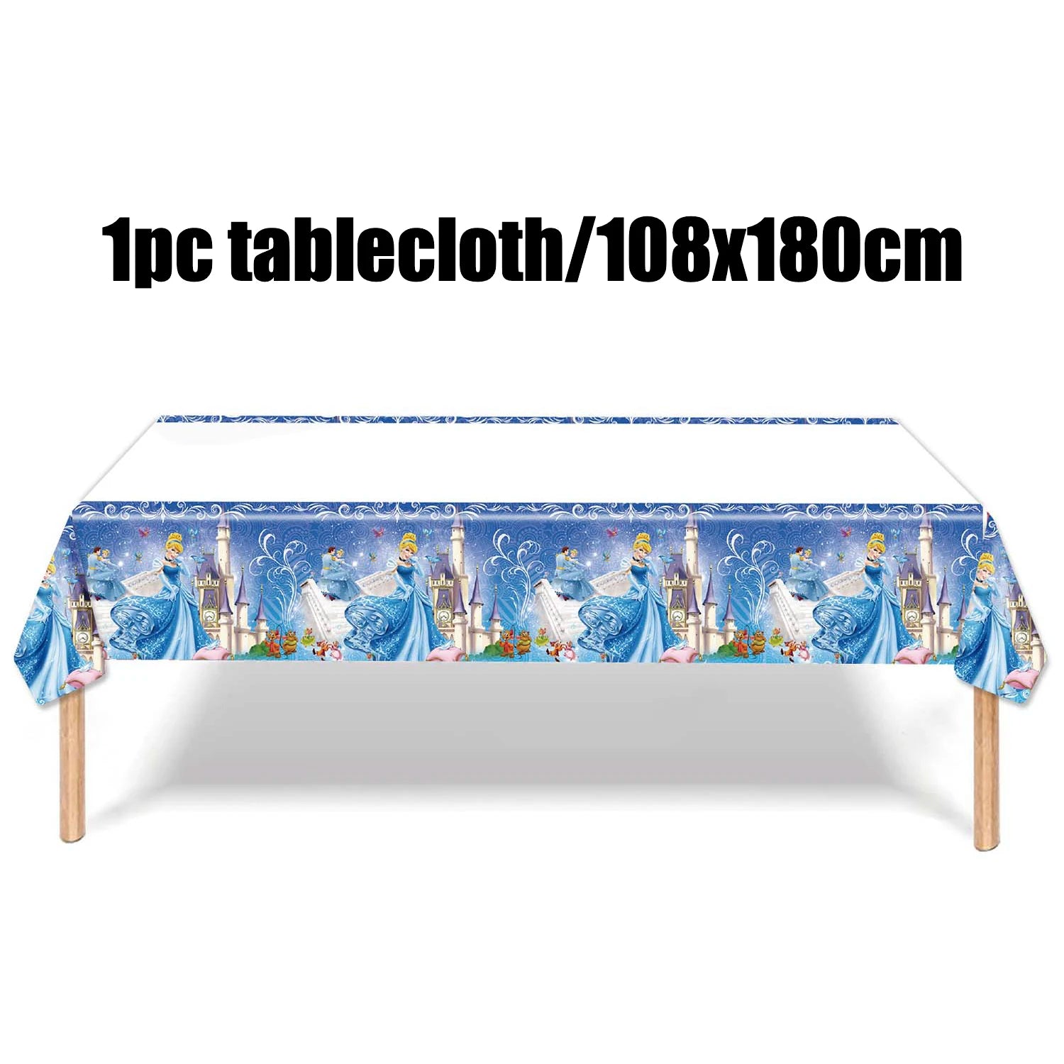 Disney Cinderella Princess Birthday Party Decoration Girls Cinderella Birthday Party Favors Plates Cup Napkins Tablecloth Supply