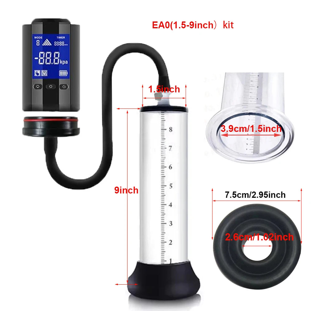 Automatic Penis Pump Penis Enlarger Vacuum Pump Sex Toys for Men Penile Bigger Trainer Adult Male Masturbator Penis Enlargement