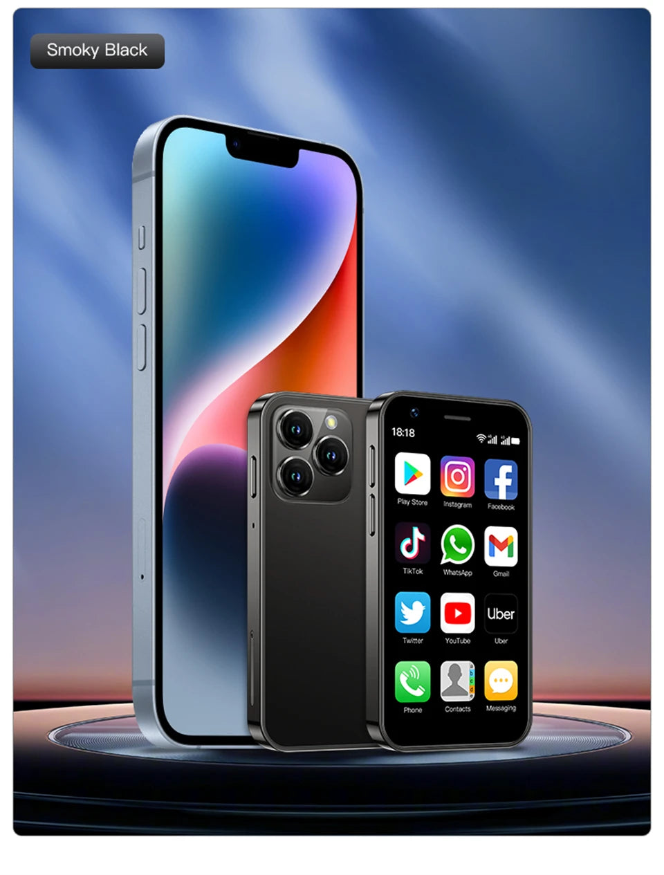 SOYES XS16 Mini Android10.0 Smartphone 4G Network 2GB RAM 16GB ROM 3" Display 5MP Camera Dual SIM With Play Store WhatsAPP