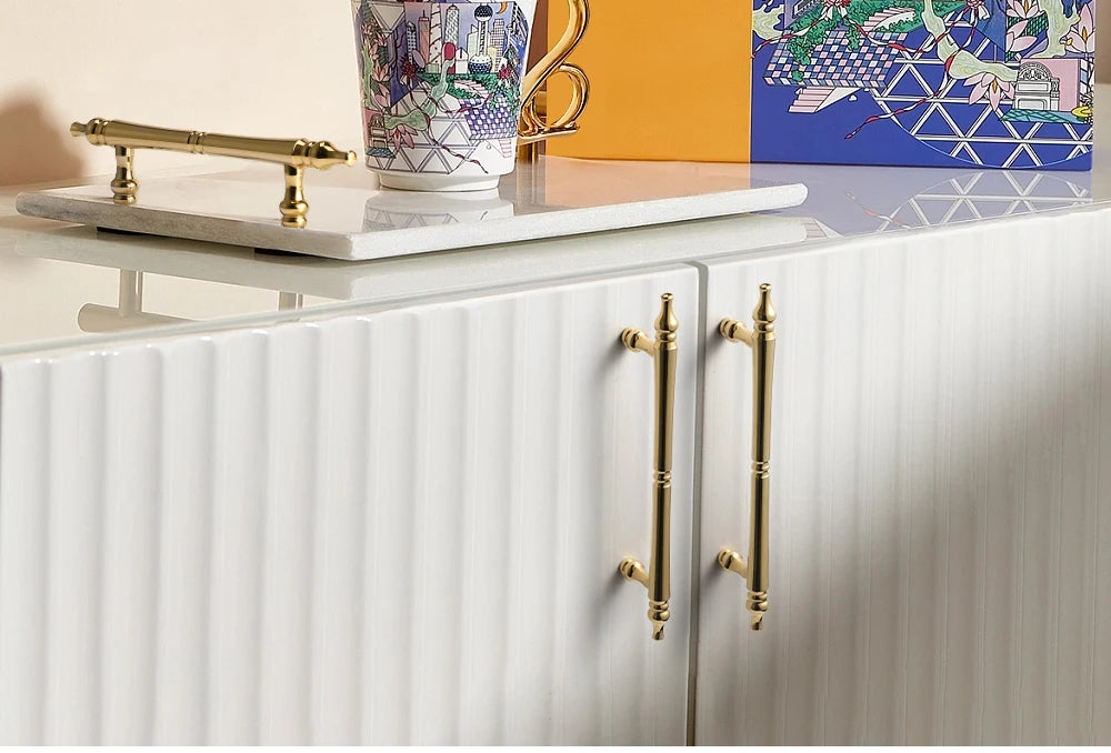 French luxury wardrobe cabinet door handle drawer cabinet Italian single hole creative design Golden European style handle