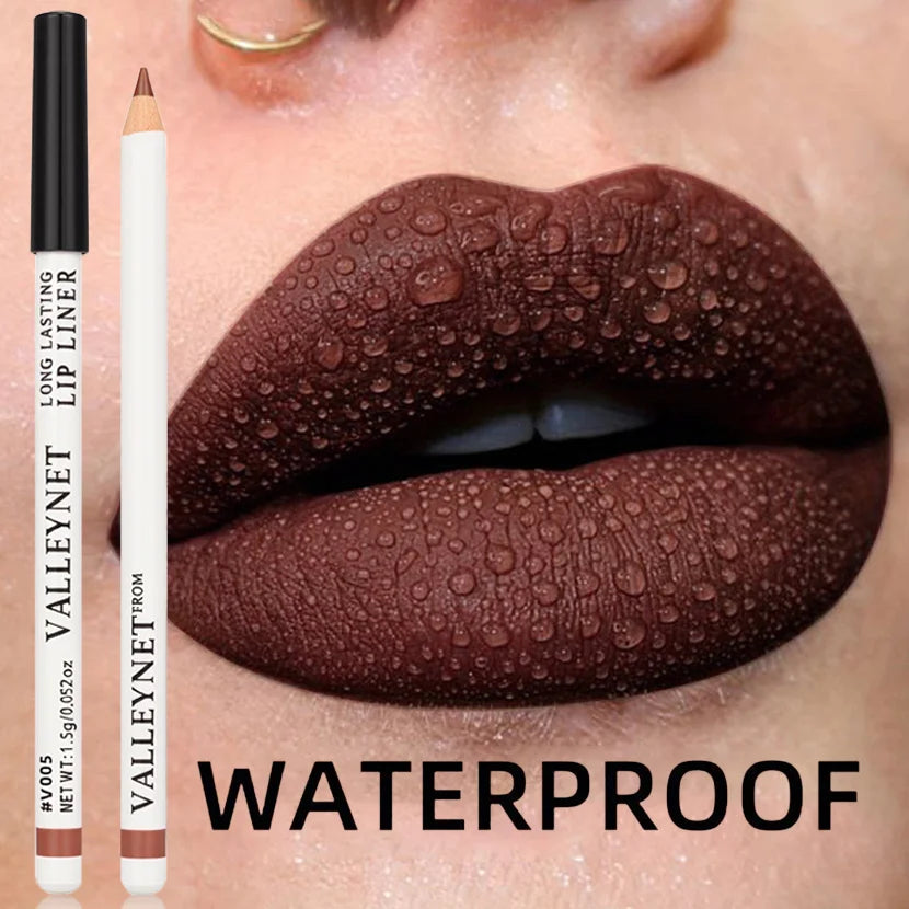 3pcs/set Lip Liner Eyeliner Set  Long Lasting Matte Waterproof Lipstick Lip Liner Women's Lip Makeup, Matte Lip Liner