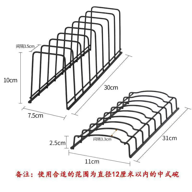 Stainless Steel Dish Storage Rack Lid Holder for Kitchen Cabinet Dining Room Restaurant Utensils Drainer Rack Multipurpose Plate