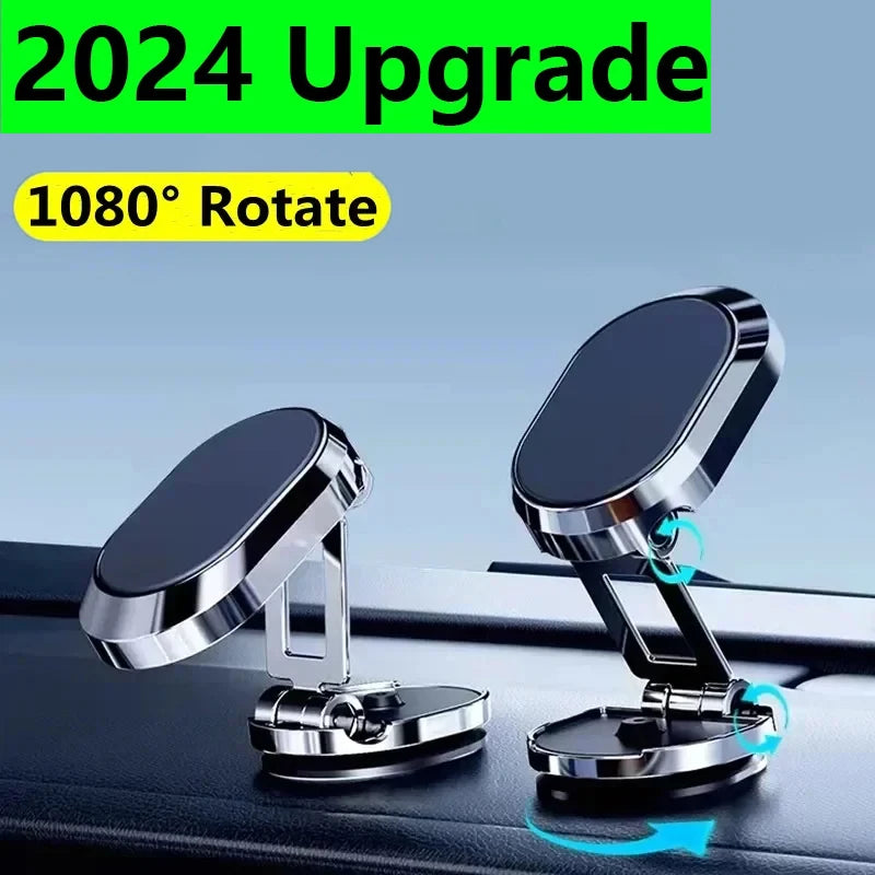 1080° Rotatable Magnetic Car Phone Holder Magnet Smartphone Support GPS Foldable Phone Bracket in Car For IPhone Samsung Xiaomi