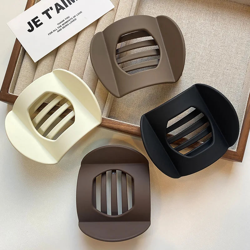 2025 New Korean Style French Flat Hair Clip Claws Hair Accessories Women's Spring Clip Leopard Hair Clip Top Simple Headpiece