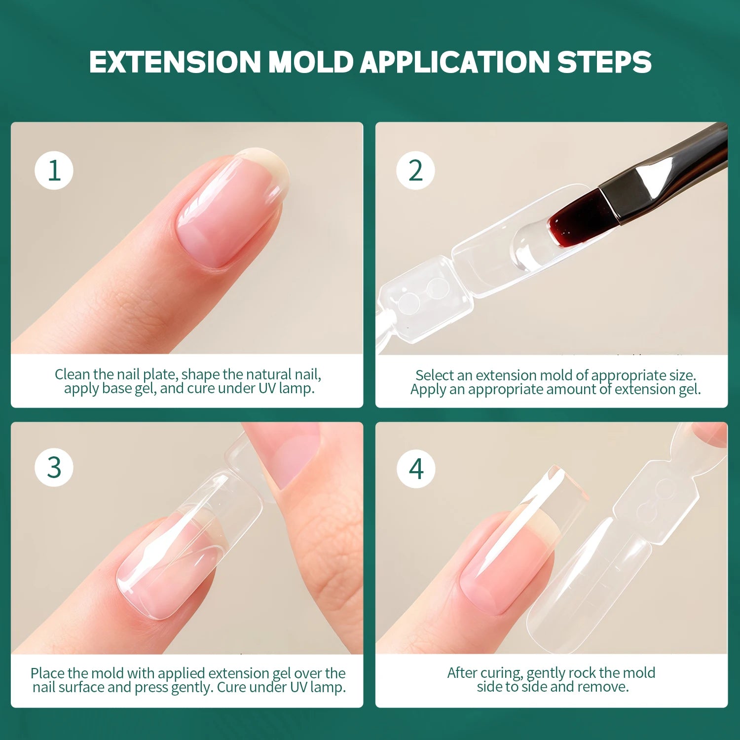 Nailpop 150pcs Dual Nail Forms Square Coffin Reusable Extension Molds Gel Builder Tips 15 Sizes Double Ended Pro Salon Nail Art