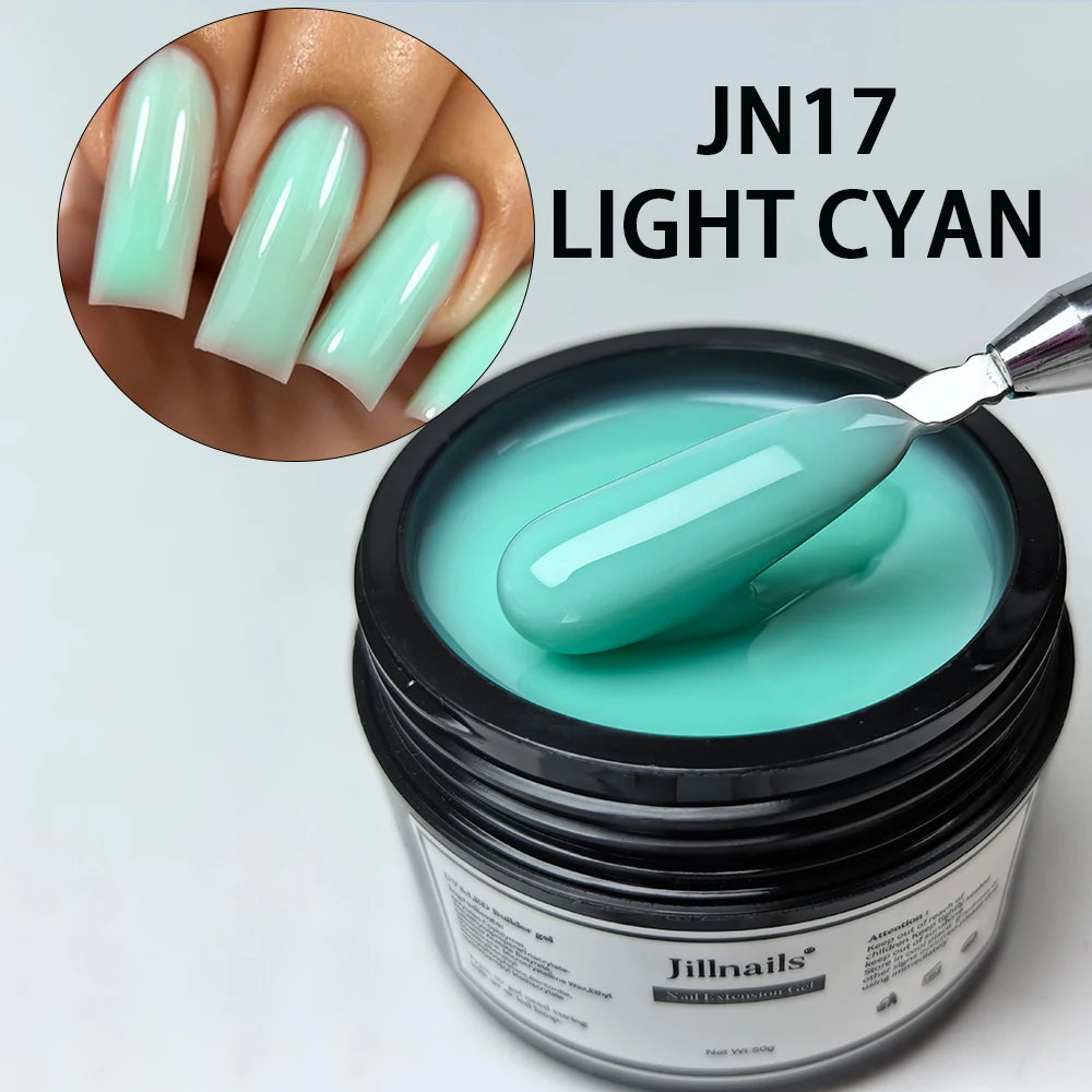 Jillnails Dusty Pink Nude Gel Nail Builder 50G Burgundy Shimmer Builder UV Gel for Nails Extension