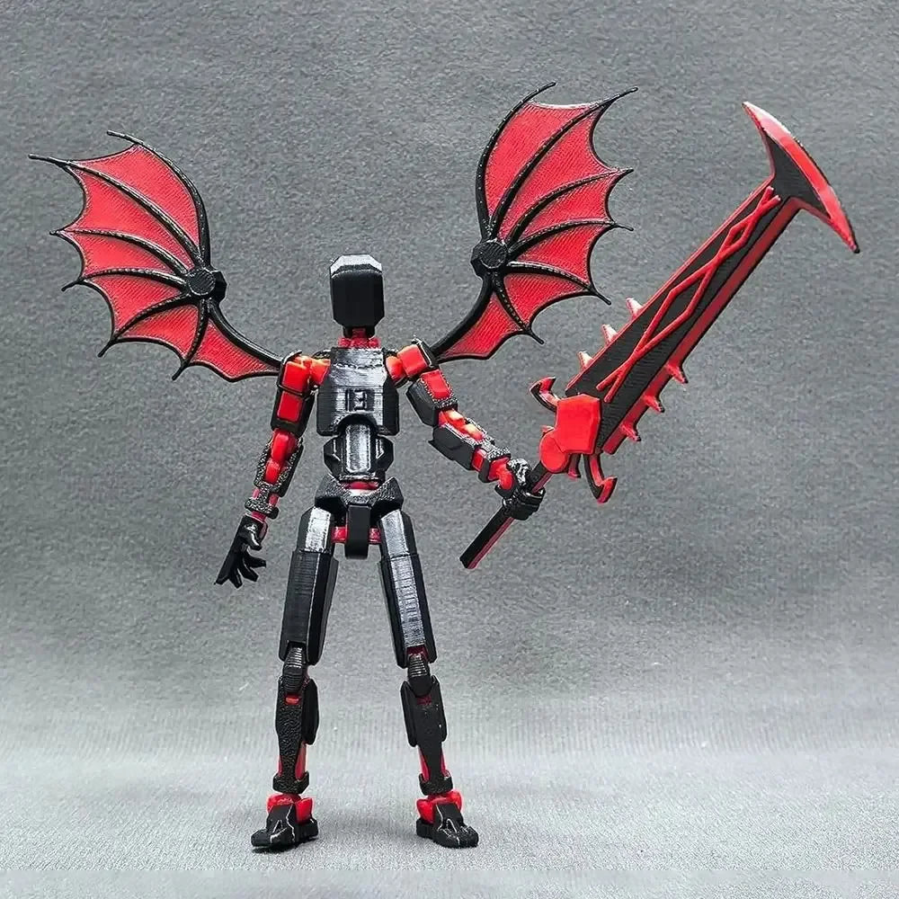 3D Printed Robot Model Reaper Robot Desktop Decoration 13 Action Model Multi-Jointed Movable Robot Dummy Action Model