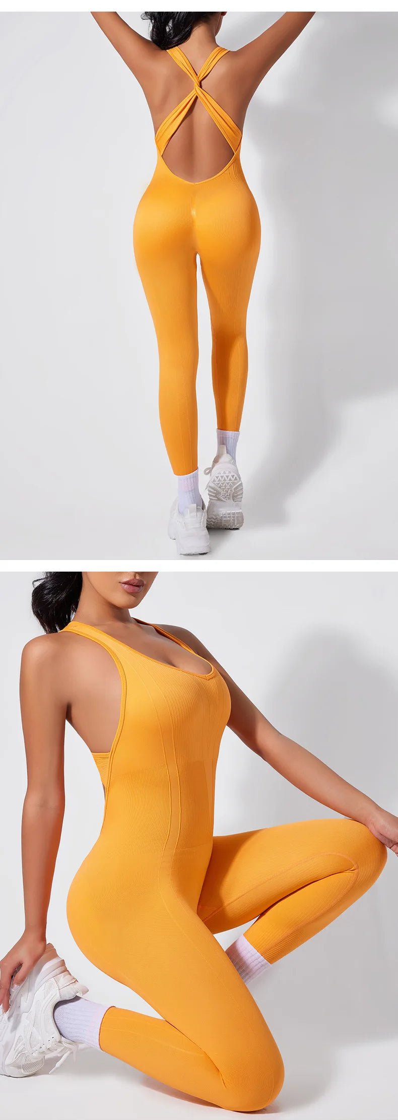 Back-crossing OpenBlack-back Jumpsuit Sportswear Bodysuits Women Yoga Sets Fitness One Piece Workout Playsuit Female