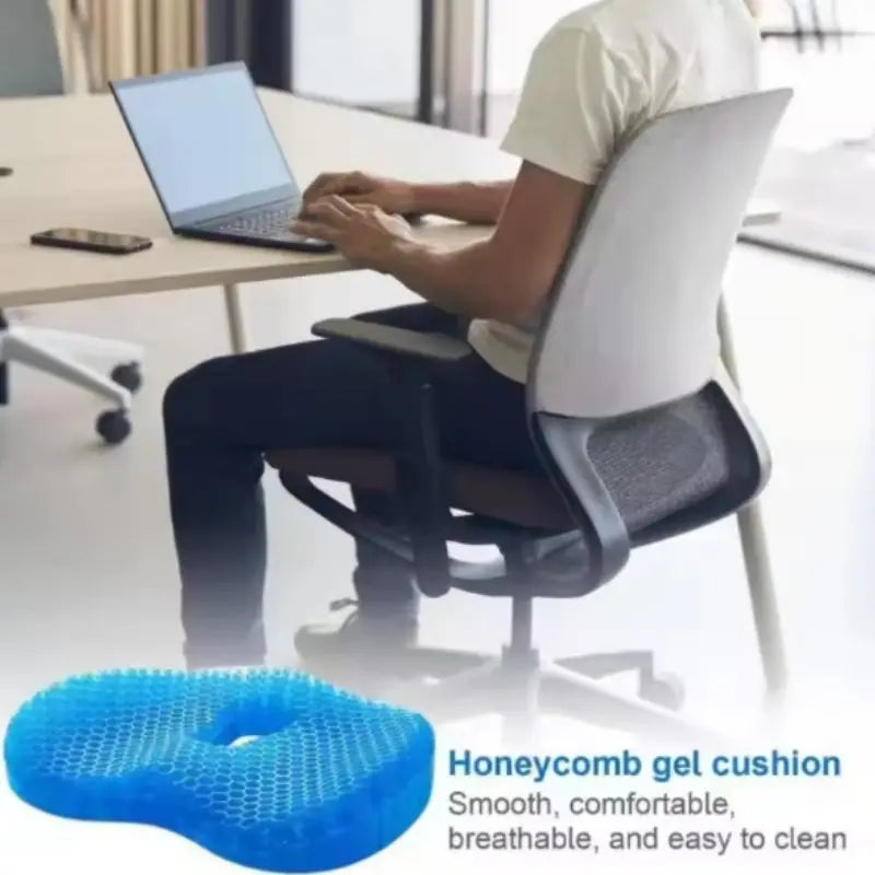 seat cushion ice pad seats home Honeycomb gel cushion chair thickened home commuter office long-sitting silicone summer