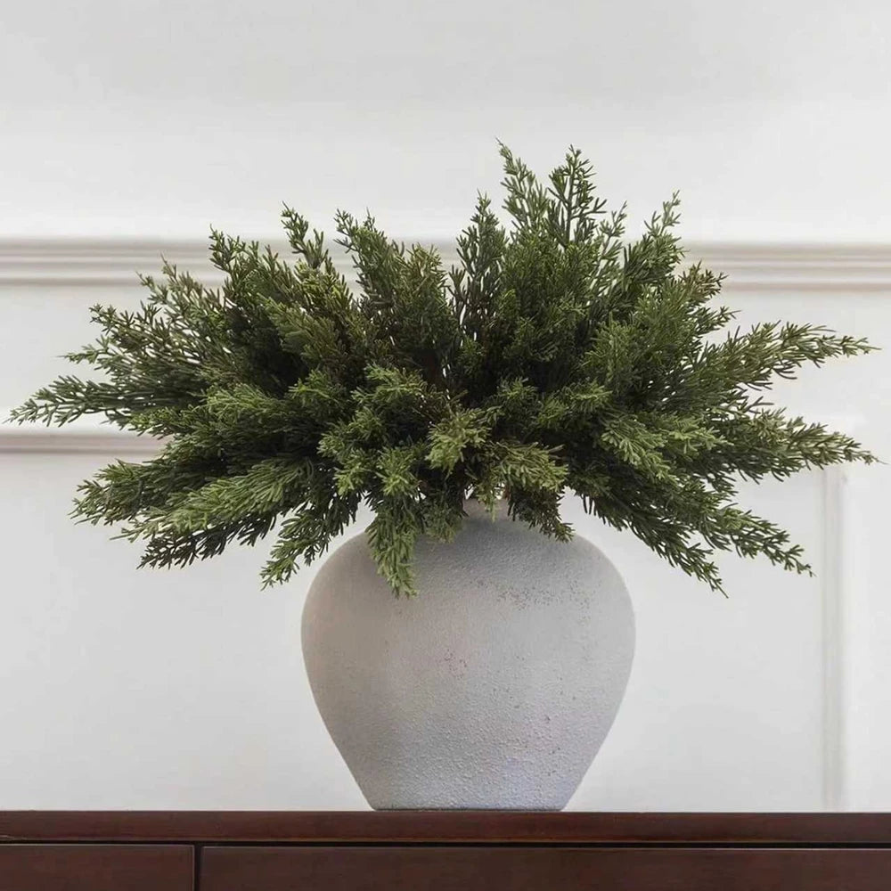 Artificial Plant Leaves Christmas Tree Party Home Room Table Decoration Outdoor Yard Garden Material Wedding Flower Diy Gift Box