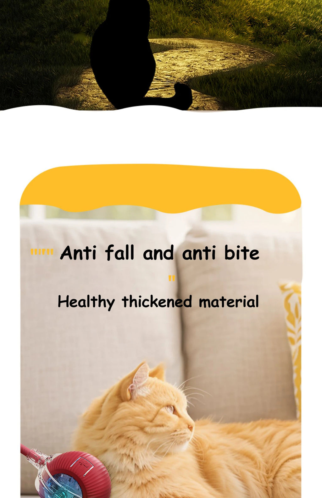 New Cat Interactive Ball Toy Automatic Rolling Ball Faux Tail Rechargeable Smart Pet Electric Toy Dog Cat Training Imitate Mouse