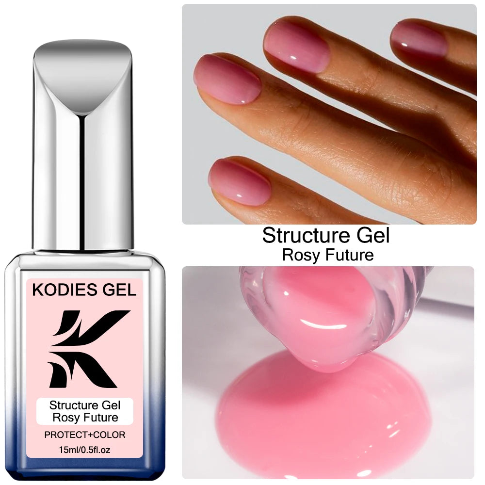 KODIES GEL Milky White Gel Polish Structure Rubber Base Gel Nail Polish 2 IN 1 Milk Opal Semi Permanent Primer Gellak Manicure