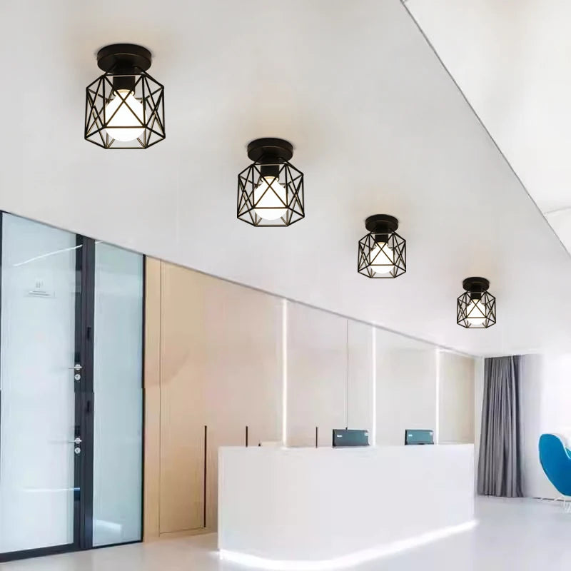 1Pc creative retro industrial style ceiling light, hallway kitchen foyer restaurant staircase without bulb