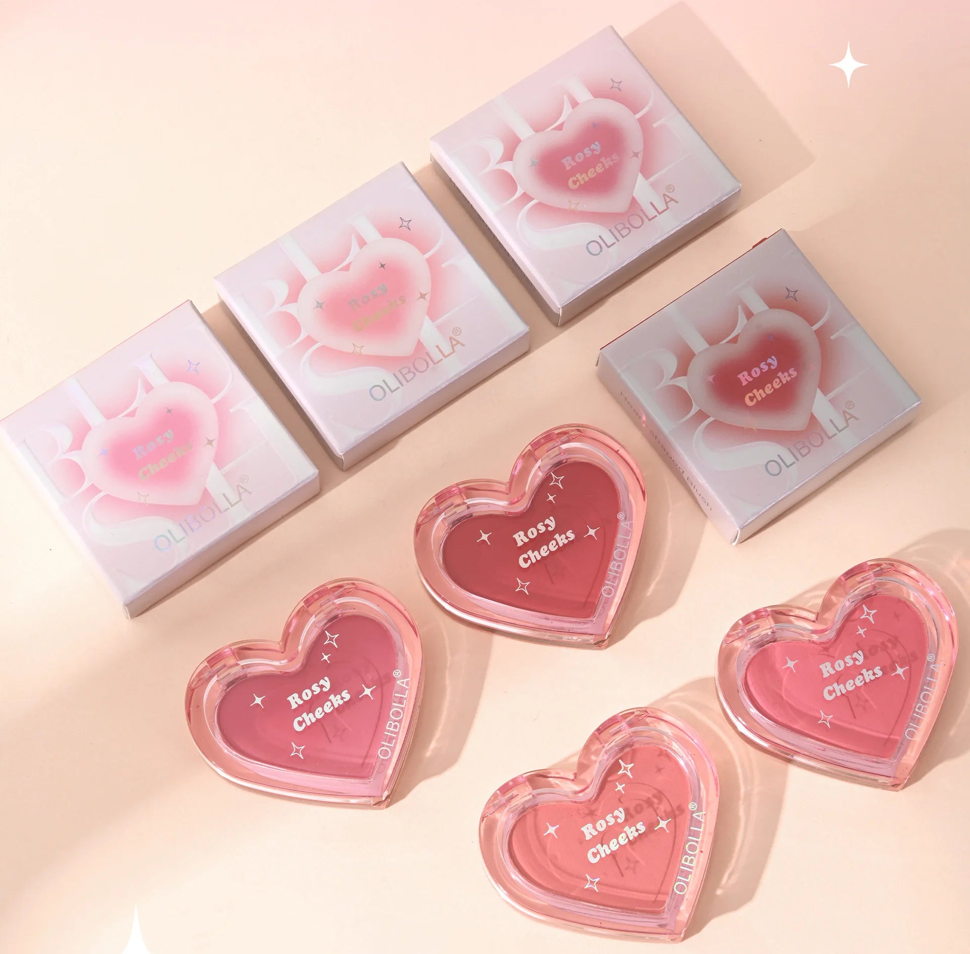 4 color Monochrome blush Matte Natural Cheek Color Brightening Face Waterproof Facial Contouring Makeup Blush Powder Soft Makeup