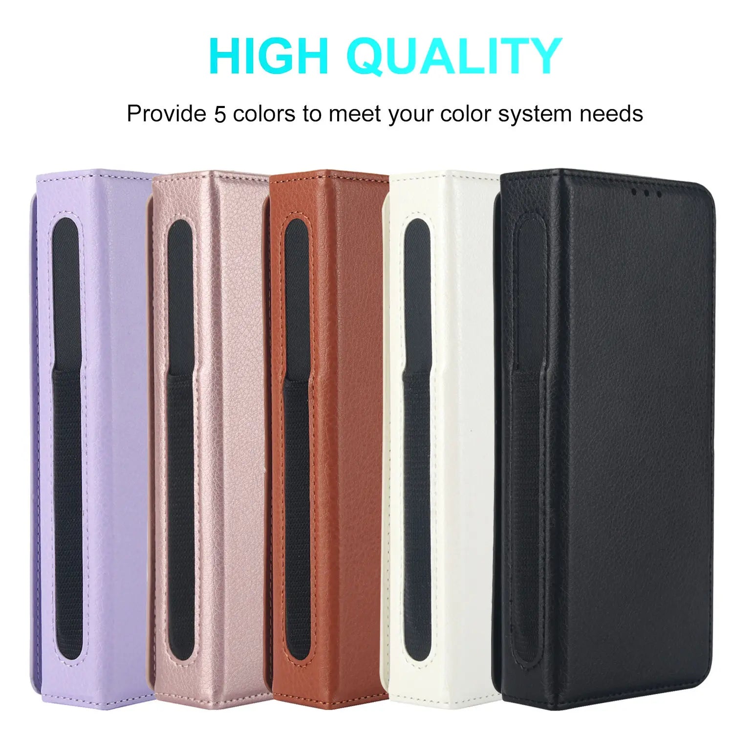 for Samsung Galaxy Z Fold 5/4/3 Phone Case,【RFID Blocking】for Women Men with Card Holder Leather Protective Cover for Z Fold 5