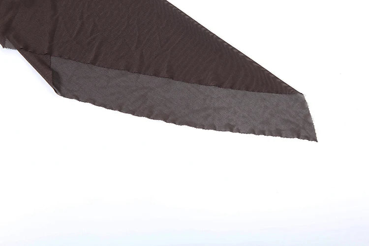 Weird Puss Mesh Sexy Summer Dress Women Cross Bandage Low-Neck Backless Flare Sleeve Midnight Coquette Midnight Party Bodycon