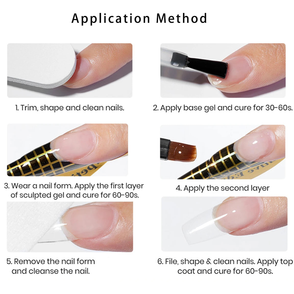 Jillnails 100g Shimmer Rose Milky White Pink Builder Nail Gel for Nails Extensions Self Leveling