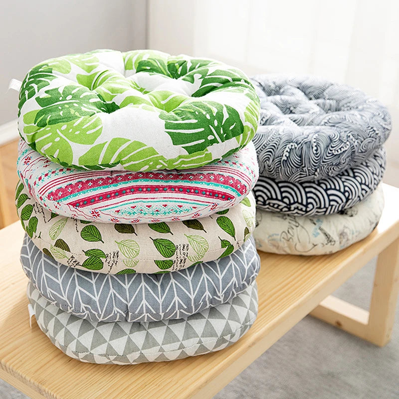 Coarse Cloth Round Style Cotton And Linen Style Seat Cushion Home Circular Cushion Japanese Style Futon Cushion Decoration