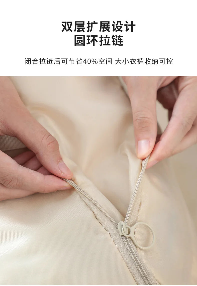 SRETNO Large Capacity Cotton Quilt Compression Storage Bag for Moving and Traveling Organizing Bag for Home Dust Pre Organizador