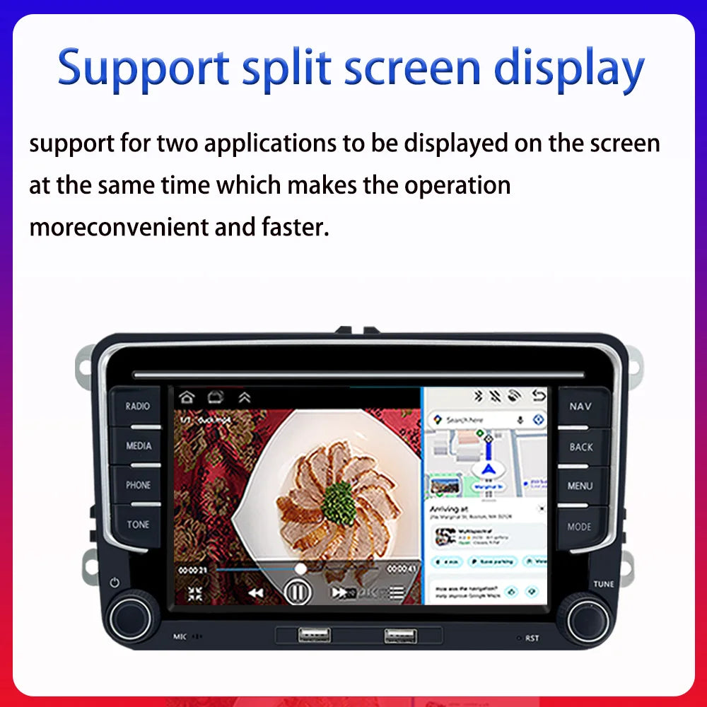 Android 13 7 inch Car Radio Multimedia Player For VW Golf 5 6/Polo 6R Carplay GPS BT WIFI Wireless CarPlay Android Auto