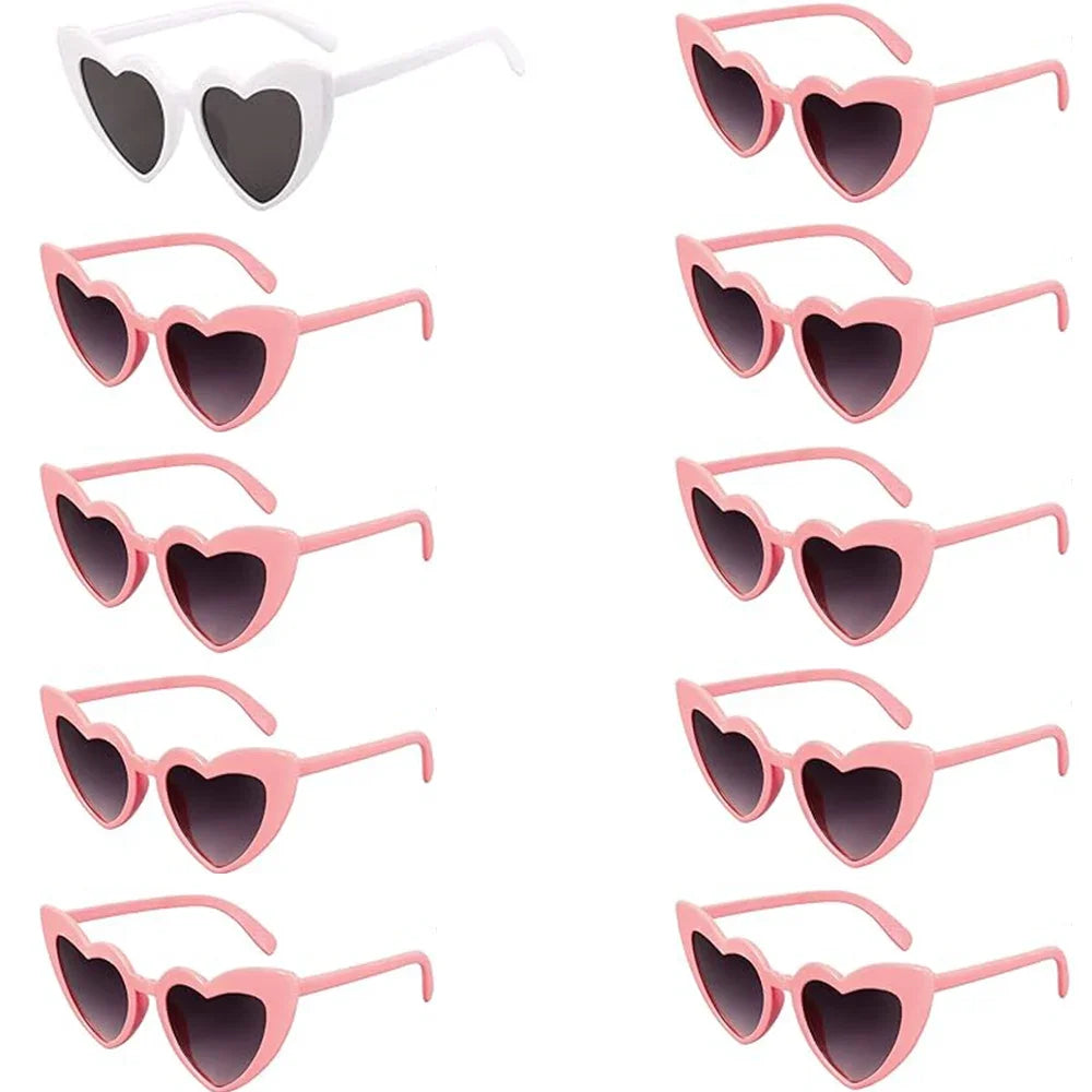 Bachelorette Party Sunglasses Wedding Bridal Shower Decor Hen  Supplies Bride To Be Bridesmaid Gift Heart Shaped Glasses