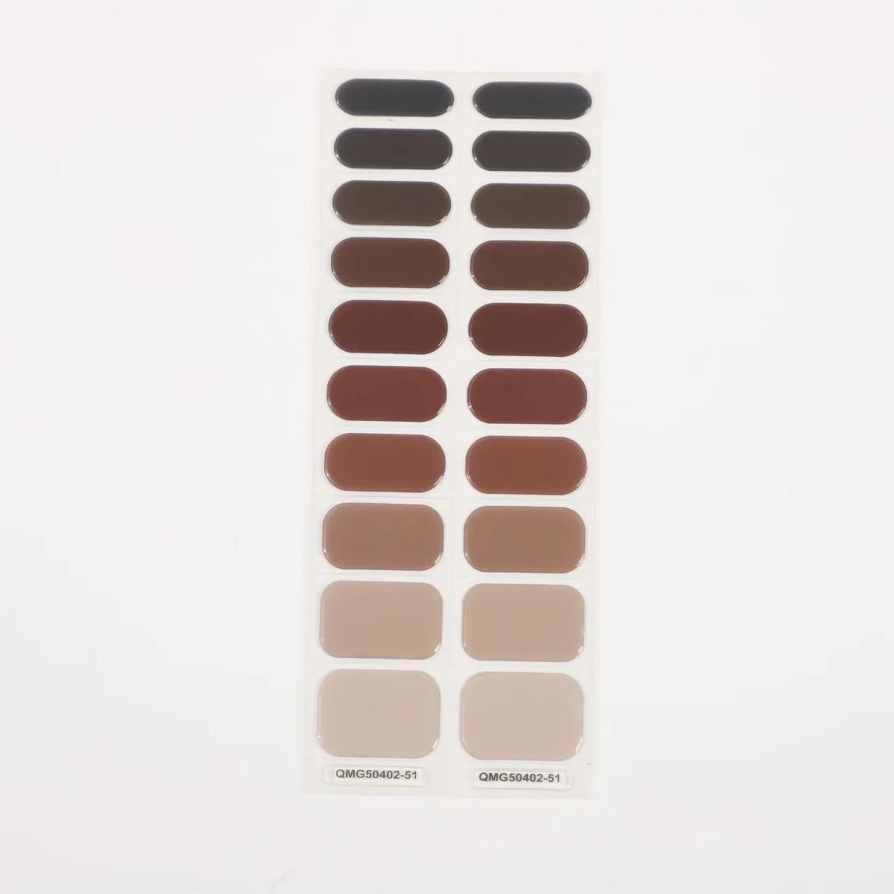 Semi-Cured Gel Nail Stickers Art Nail Decor Long-Lasting Solid Color Nail Strips UV Lamp Cured Manicure Gel Decal