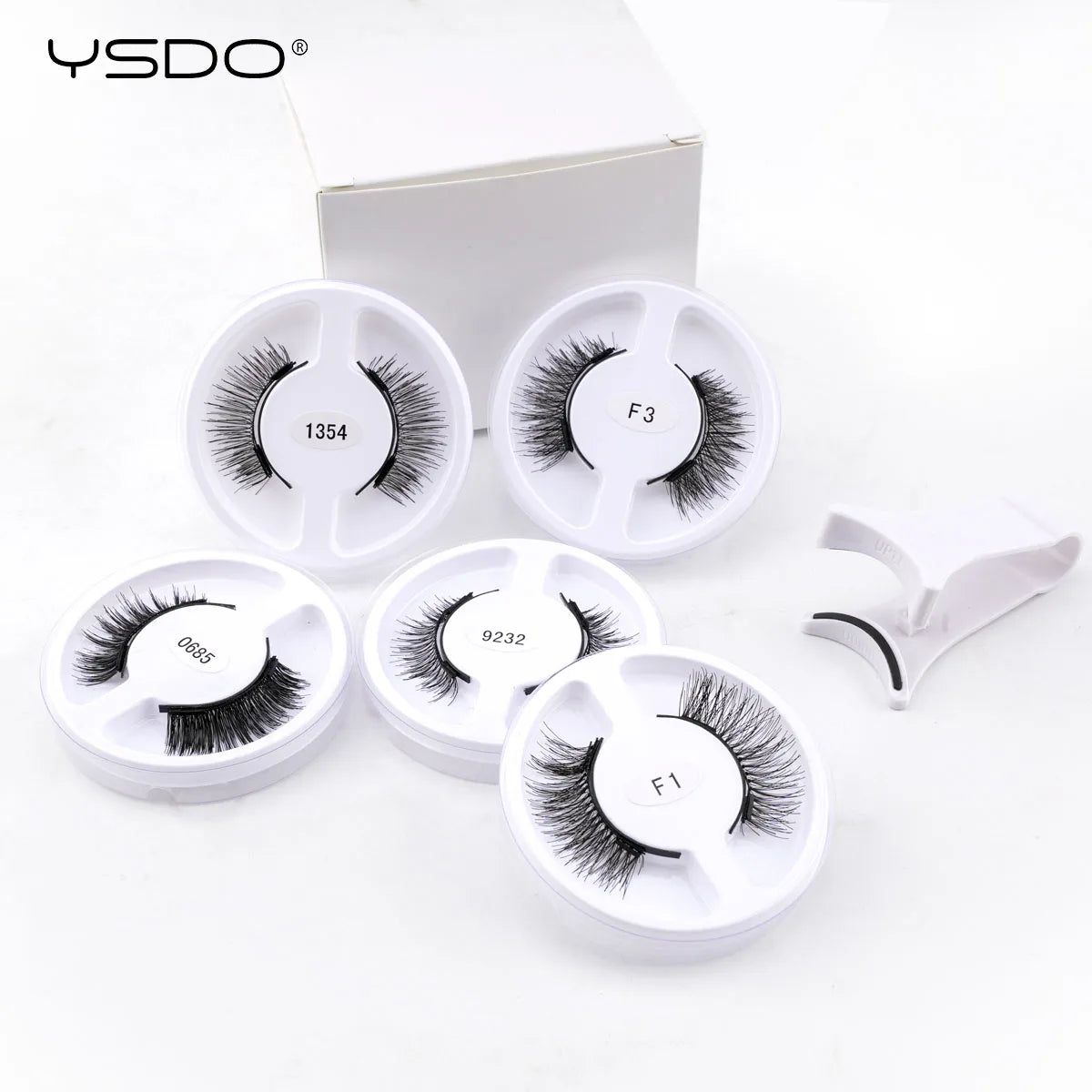 YSDO Upgrade Magnetic False Eyelashes 5 pair Set Eyelash Extension 3D Natural Lashes 3-Step Press On Fake Lash Handmade EyeLash