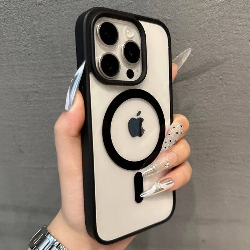 NEW Luxury Magnetic Shockproof Phone Case For iPhone 17 16 15 14 13 12 11 Pro Max Plus For Magsafe Wireless Charge Cases Cover