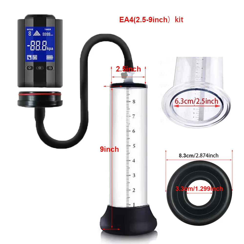 Automatic Penis Pump Penis Enlarger Vacuum Pump Sex Toys for Men Penile Bigger Trainer Adult Male Masturbator Penis Enlargement