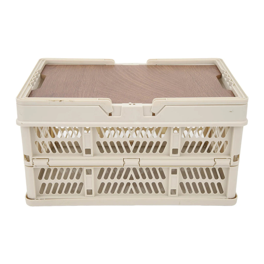 Foldable Camping Picnic Basket with Movable Board Large Capacity Multifunction Handheld Storage Box Home Organization