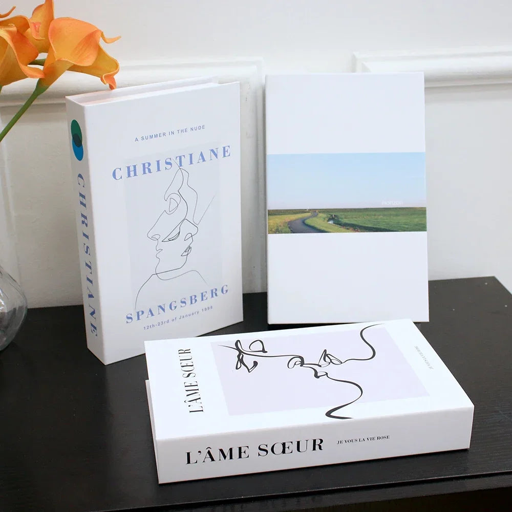 3Pcs Foldable Fashion Fake Books Living Room Decoration Designer Books Coffee Table Ornaments Club Hotel Room Villa Prop Books