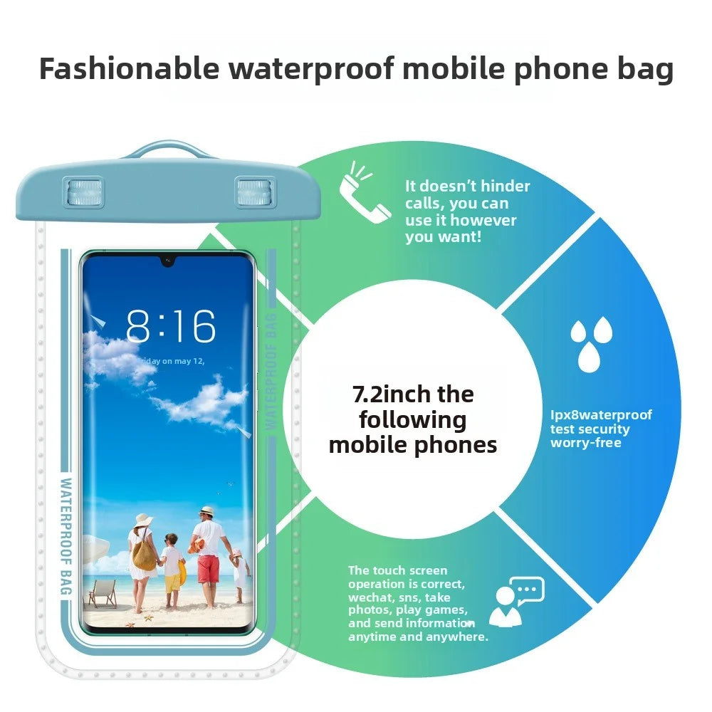 IPX8 30m Waterproof Phone Bag Pouch Case For Apple iPhone Xiaomi Samsung Swimming Diving Clear Armband Touchable Lanyard