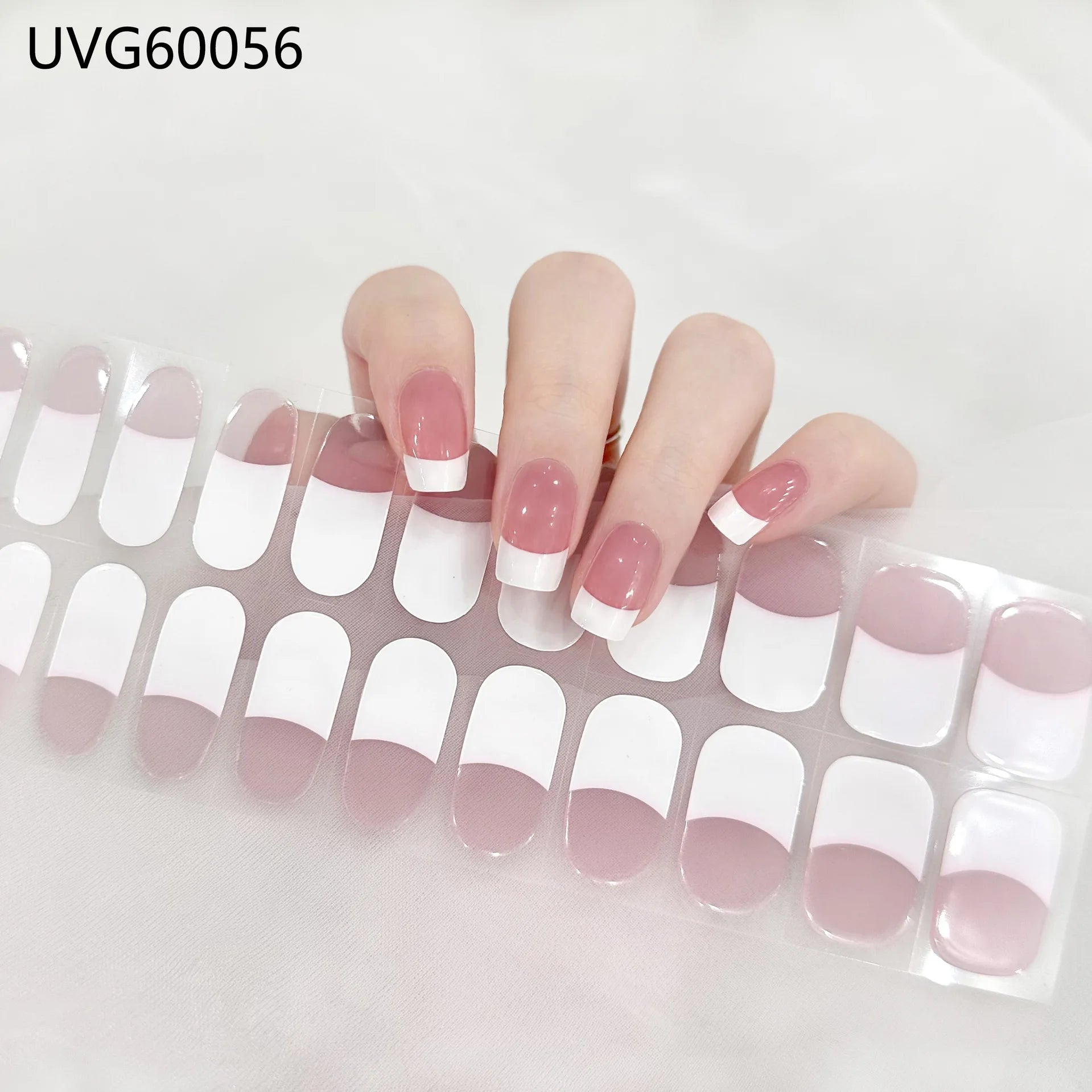 20/22tipsChristmas Semi Cured Nail Sticker UV Led Lamp Semi Cured Gel Design Nail Decals Waterproof Nail Stickers Nail Manicure