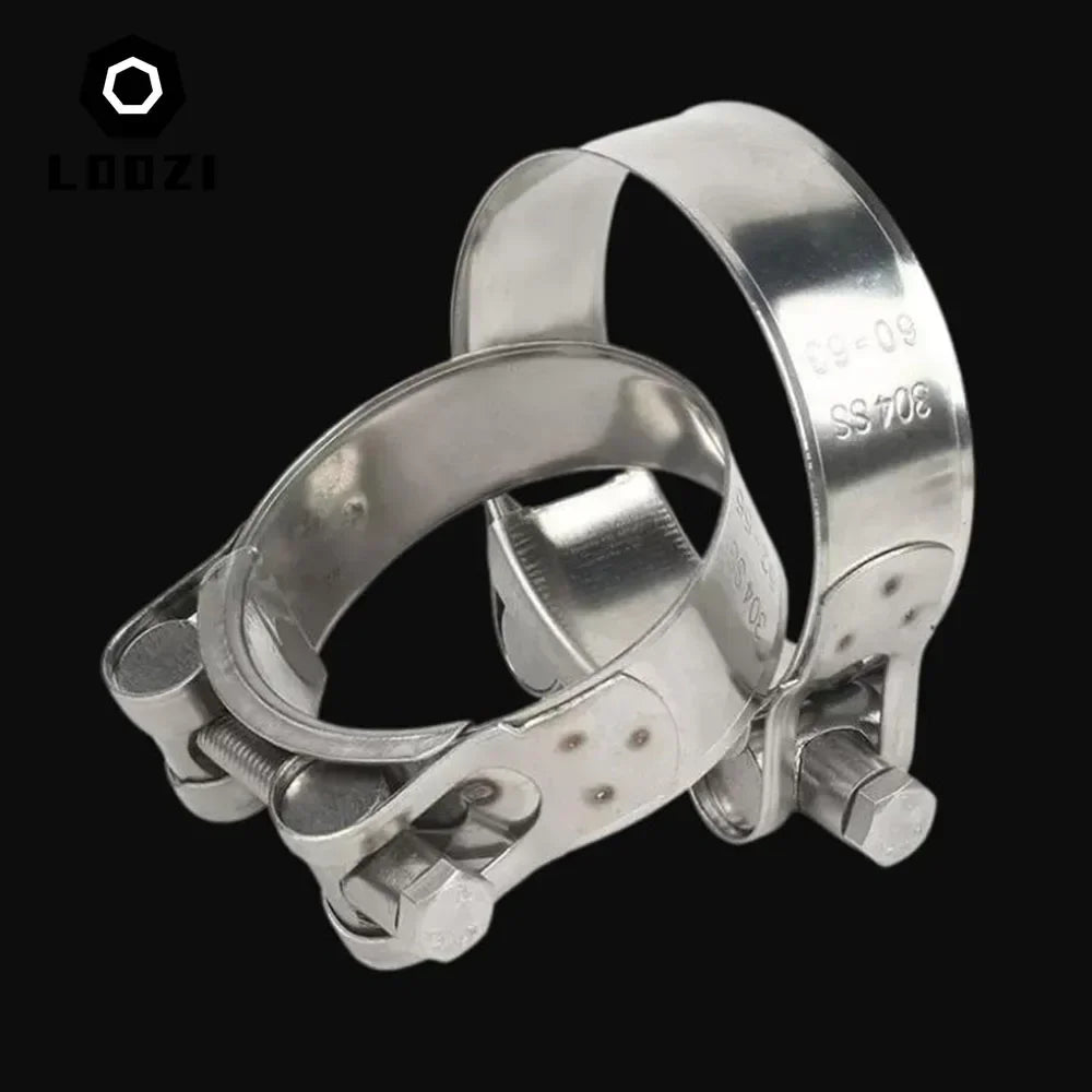 304 Stainless Steel Powerful Hose Pipe Tube Clamps Exhaust Air Water Pipes Durable Sealing Powerful Strength Repair Welding Tool
