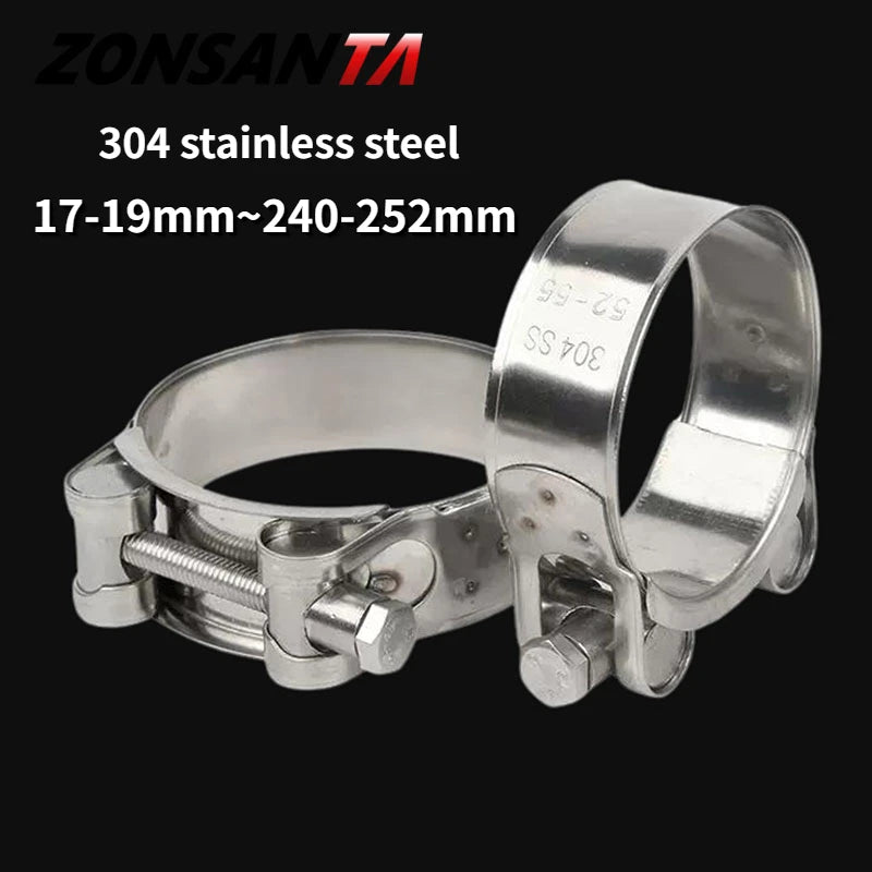 1pcs 304 Stainless Steel Powerful Hose Clamp Exhaust Air Water Pipes Durable Sealing Powerful Strength Repair Welding Tools