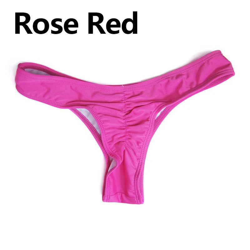 Fashion Ladies Thong Panties Solid Color Women Underwear G-string Swimwear Briefs Summer Women Sexу Bikini Bottom Beachwear