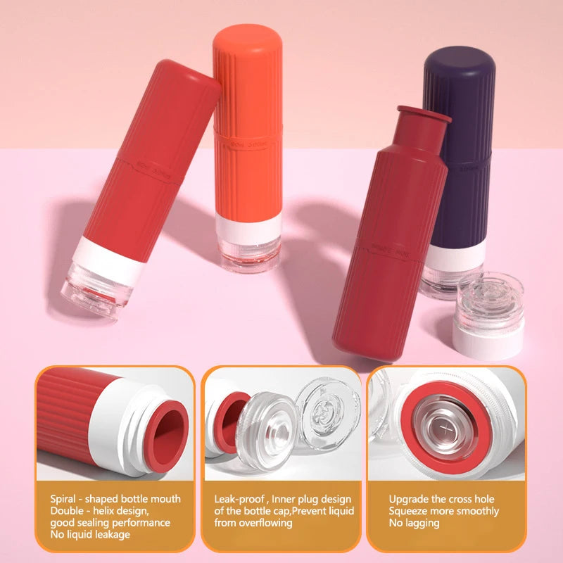 8PCS SiliconeTravel Bottles Travel-Sized Toiletries Travel Containers Leak-Proof Silicone Squeeze Travel Essentials Cream Jar