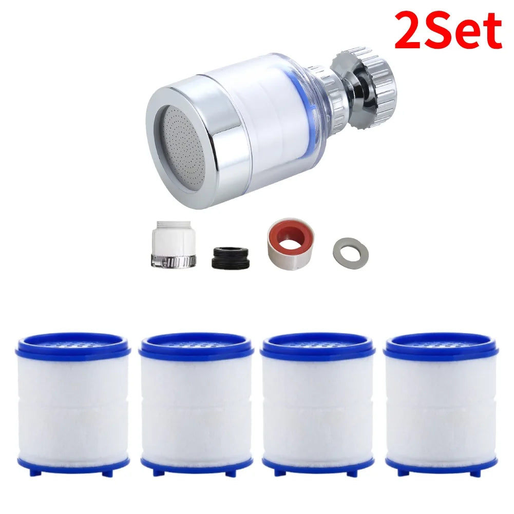1-5Set Faucet Water Filter 360 Degree Rotating Splash Filters Remove Chlorine Heavy Metals Filtered Showers Head Bath Purifier ﻿