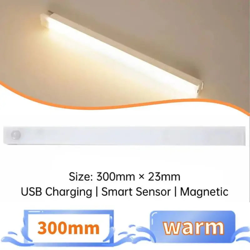 Motion Sensor LED Night Light, Wireless USB Rechargeable Cabinet Lighting for Kitchen, Home, Room Decor, Indoor Storage,