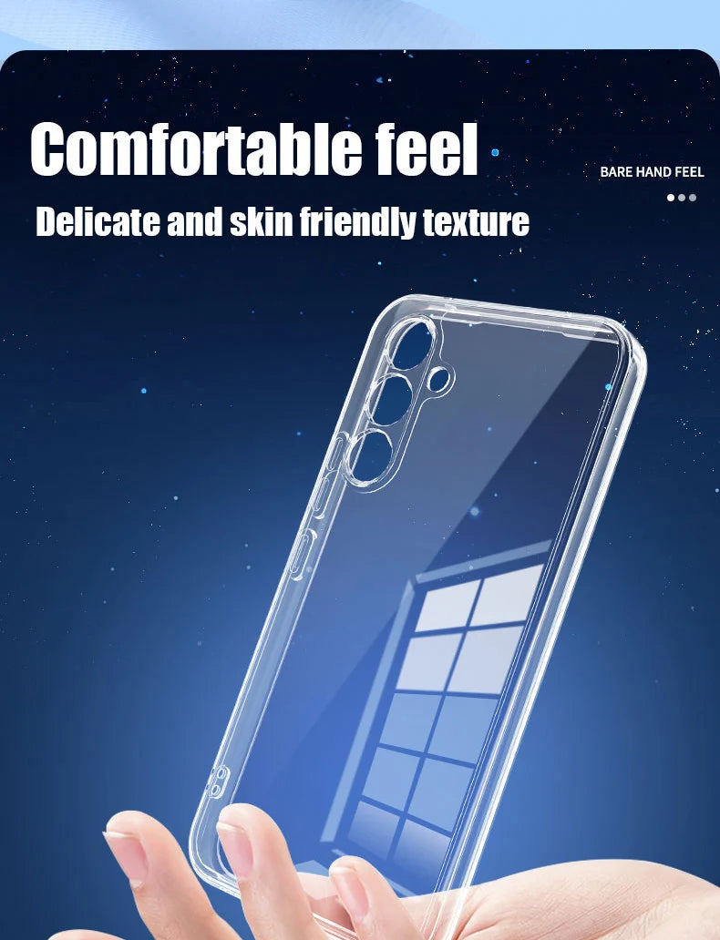 Clear Phone Case For Samsung Galaxy A16 A06 A26 A36 A56 A07 A17 Silicone Soft Cover For Samsung A05S A15 A25 A35 A55 A34 A54 A14