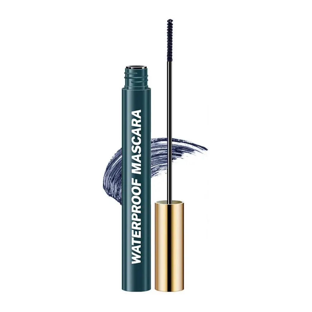 Black Waterproof Mascara - Lengthening Curling Sweatproof Smudge-Proof Eye Makeup Cosmetics Long-Lasting Volumizing for Women
