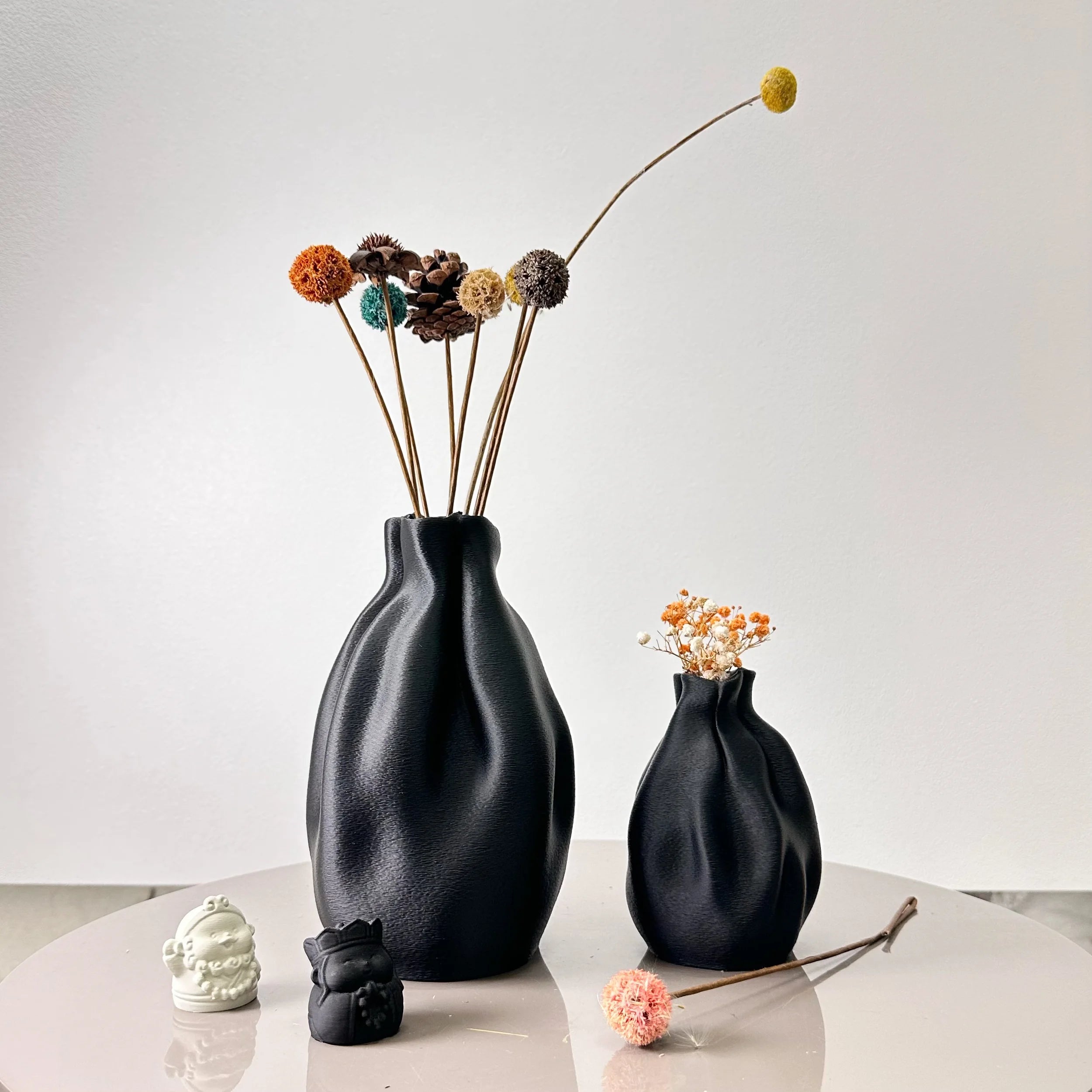 2-Piece Set of Fabric Vase, Dried Flower Vase, Suitable for Home Decoration Vase Ornaments, Office Decoration Vase Ornaments, Best Holiday Gift